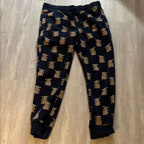 American Eagle A&E Lounge Blue Star Wars Joggers w Yoda Character Print 32/34 M - Picture 1 of 10